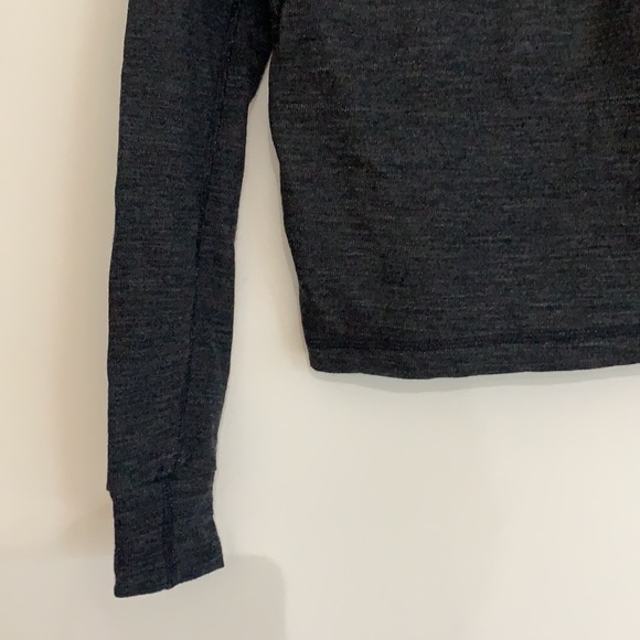 lululemon St. Moritz Cable Knit Sweater Merino Wool Black/Grey Sz6 - Picture 9 of 10